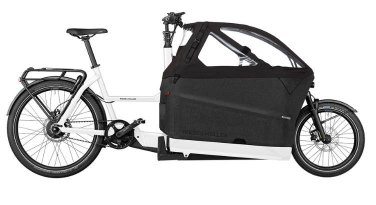 Riese & Müller Packster2 70, Bosch Smart System, Intuvia 100, white, 750Wh, Comfort kit, Double child seat with cover